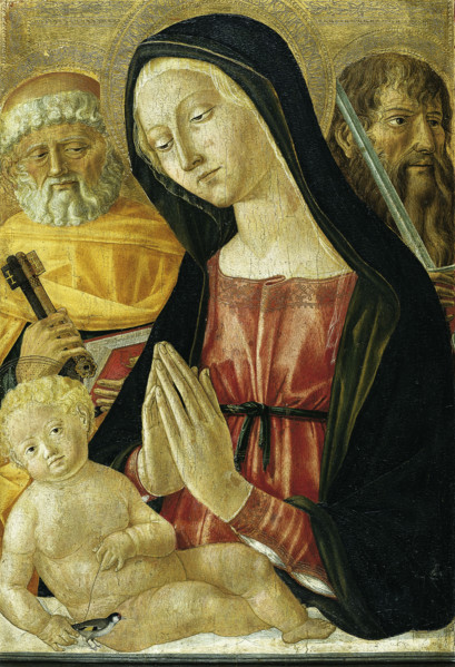 Virgin and Child with Saints Peter and Paul, c1485. Creator: Neroccio di Bartolomeo di Benedetto de' Landi workshop.