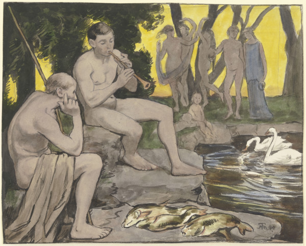 The Elysian Fields (Dancing nymphs), 1890. Creator: Hans Thoma.