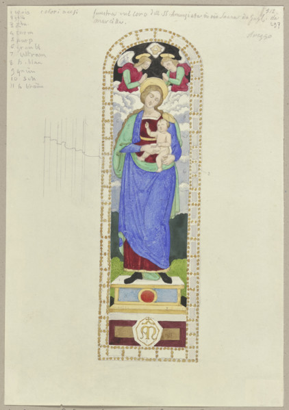The choir window of Santissima Annunziata in Arezzo, 1818-1843. Creator: Johann Anton Ramboux.