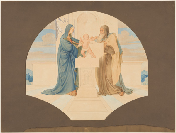 Depiction of Jesus in the Temple-Blessed are the pure in heart, 1837-1838. Creator: Eduard von Steinle.