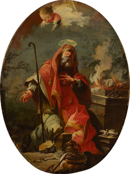 Joachim's Sacrifice, reverse: Saint Joseph with the Christ Child, 1701-1745. Creator: Martino Altomonte.