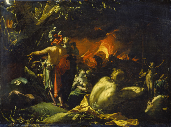 The Burning of Troy, c1593. Creator: Abraham Bloemaert.