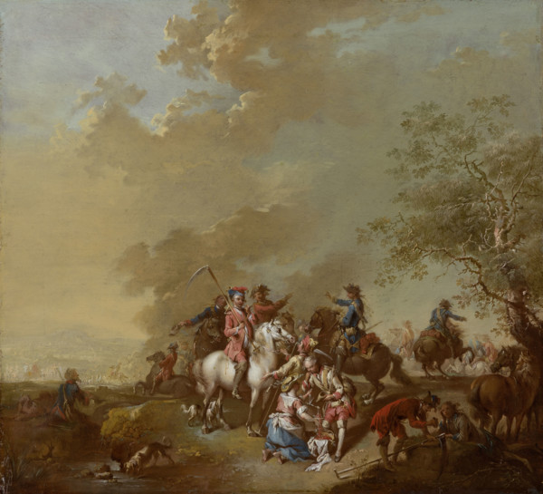 A Break in the Fighting, 1759-1763. Creator: Johann Conrad Seekatz.