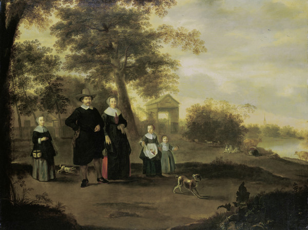 The Family of Preacher Reinier Halma in Langerak on the Lek, 1652. Creators: Jacques Muller, Jacob van Bemmel.