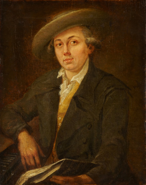Portrait of a Musician (Portrait of the Composer Joseph Martin Kraus?), 1782. Creator: Johann Georg Schütz.