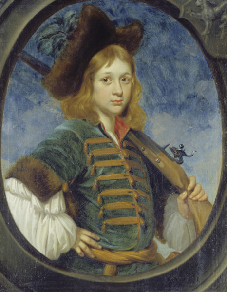 Portrait of a Boy Dressed as a Hunter, 1665. Creator: Monogrammist AVD or ADV possibly Ary de Vois (?).