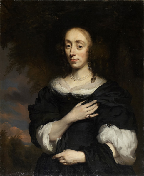 Portrait of a Woman Wearing a Black Dress, c1668-1670. Creator: Nicolaes Maes.