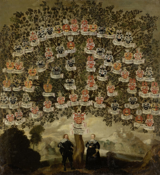 Genealogical Tree of Maria Justina and Johann Maximilian zum Jungen, 1634. Creator: Johann Lorenz Müller.