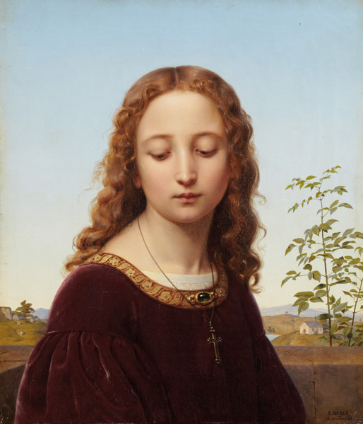 Portrait of a Young Woman, 1835. Creator: Ernst Deger.