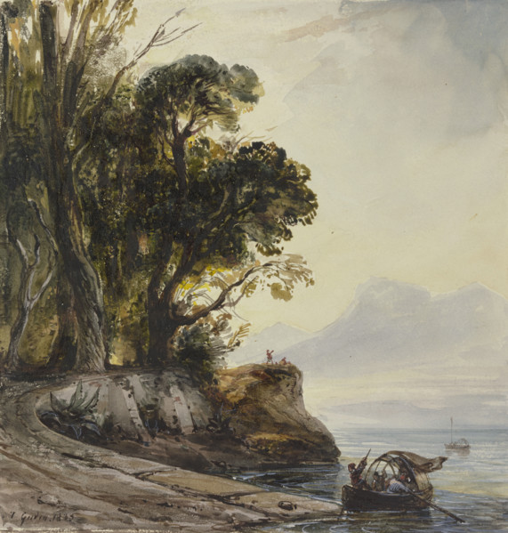 Coastal landscape, 1835. Creator: Theodore Gudin.