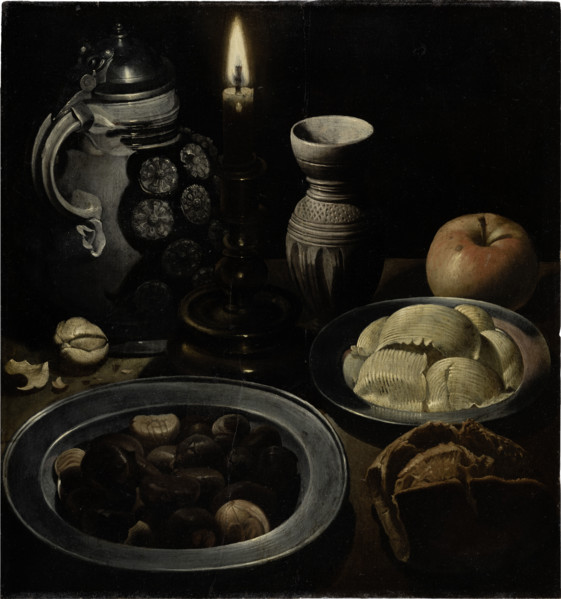 Still life with Roasted Chestnuts, c1630. Creator: Gottfried de Wedig.