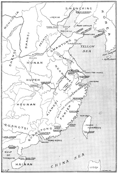 The Chinese Crisis: positions of Port Arthur and Kiau-Chiau, occupied by Russia and Germany, 1898. Creator: Unknown.