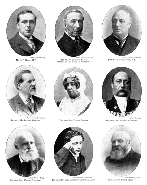 Portraits of politicians and authors, 1898.  Creators: Elliott & Fry, Russell & Sons.