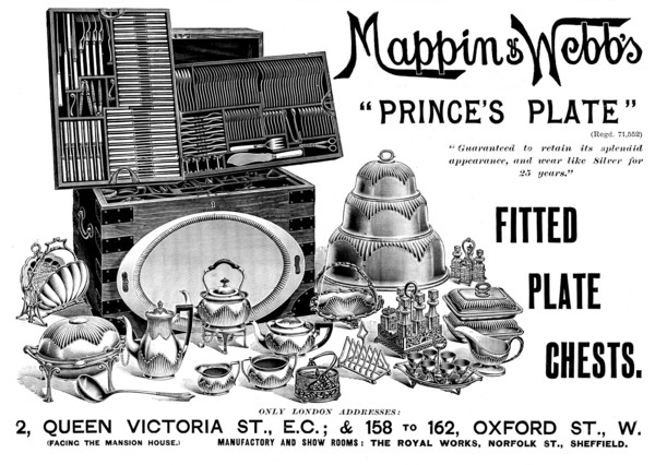 Advertisement for Mappin & Webb, 1898. Creator: Unknown.