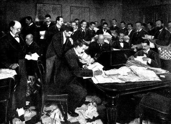 The Manager's Office, National Bank of Scotland, 1898. Creator: Reinhold Thiele.