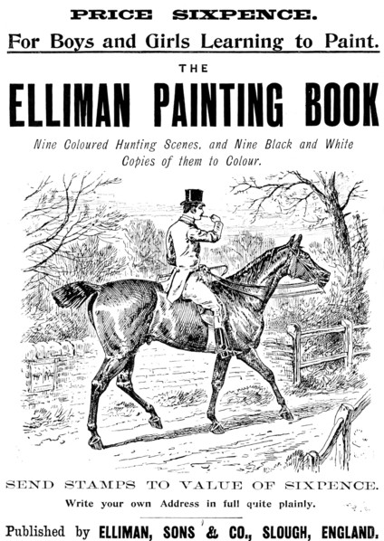 Advertisement for the Elliman Painting Book, 1898. Creator: Unknown.