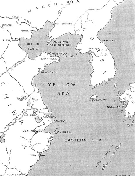 The Chinese Question: map showing positions of chief points of interest, 1898. Creator: Carl Hentschel.