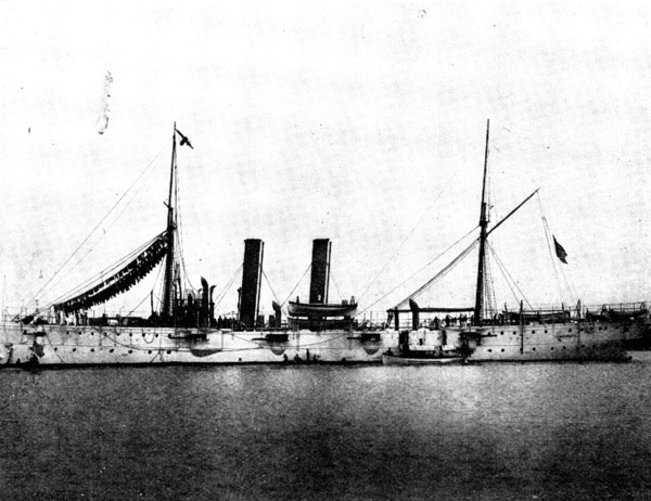 The Spanish-American War: US war-ships - Marblehead, twin-screw cruiser, 1898. Creator: Symonds & Co.