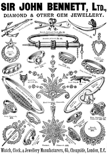 Advertisement for Sir John Bennett, Ltd., 1898. Creator: Unknown.