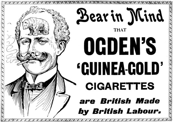 Advertisement for Ogden's 'Guinea-Gold' Cigarettes, 1898. Creator: Unknown.