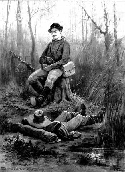 The Spanish-American War: our special artist in Cuba - a halt in the Cuban Wilderness, 1898. Creator: Unknown.
