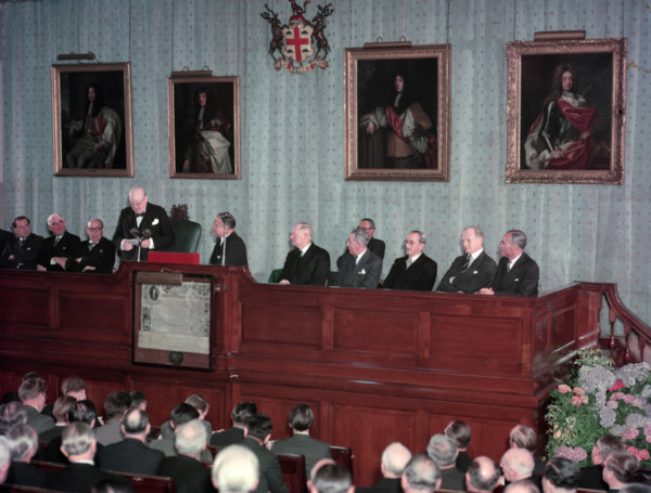 Sir Winston Churchill, Hudson's Bay Company, 27th April 1956.  Creator: Arthur Charles Kirby Ware.