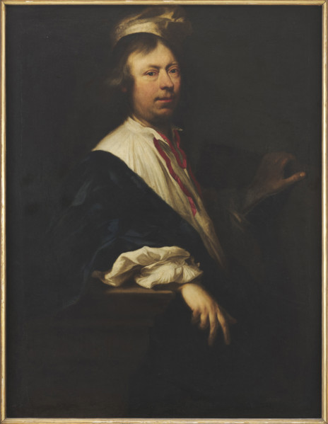 Self-portrait with red ribbon. Creator: Adler, Salomon (1630-1709).