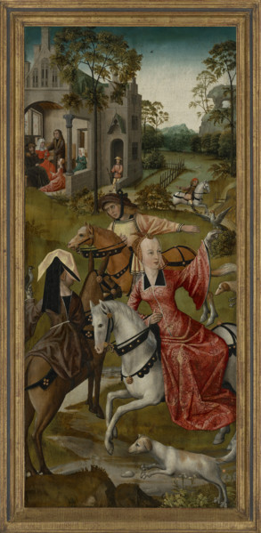 A hawking party, c1500. Creator: Anonymous.