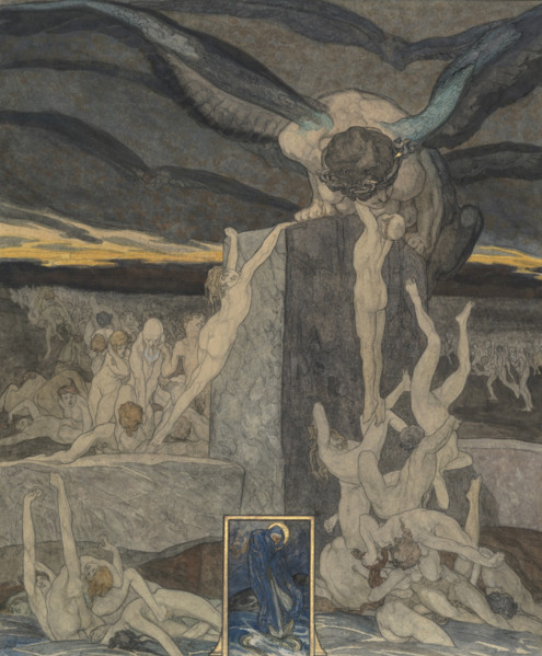 Ode to Dante, 1920. Creator: Bayros, Franz von (1866-1924).