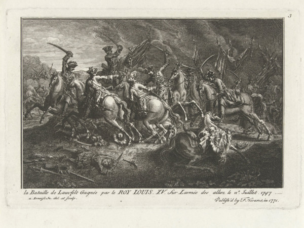 The battle of Lawfeld on 2nd July 1747, 1771. Creator: Benoist, Antoine (1632-1717).