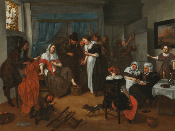 The Betrothal, Second Half of the 17th cen.. Creator: Brakenburgh, Richard (1650-1702).