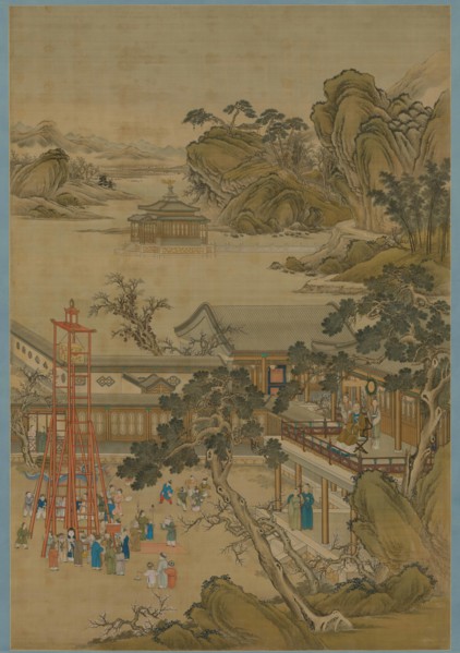 Emperor Qianlong Celebrate Lantern Festival , First half of the 18th cent.. Creator: Castiglione, Giuseppe (1688-1766).