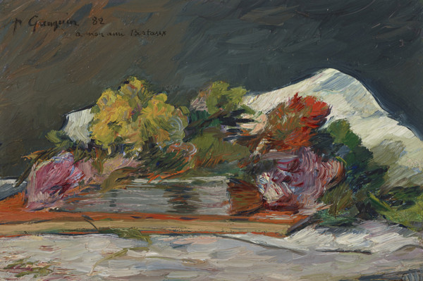Flowers and books, 1882. Creator: Gauguin, Paul Eugéne Henri (1848-1903).