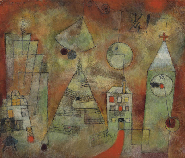 Schicksalstunde um dreiviertel zwölf (The Fateful Hour, Three Quarters to Twelve), 1922. Creator: Klee, Paul (1879-1940).
