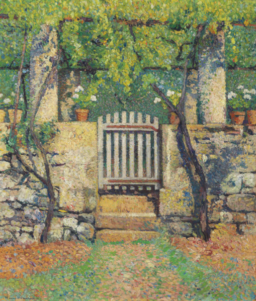 Gate leading to the Marquayrol vegetable garden. Creator: Martin, Henri (1860-1943).