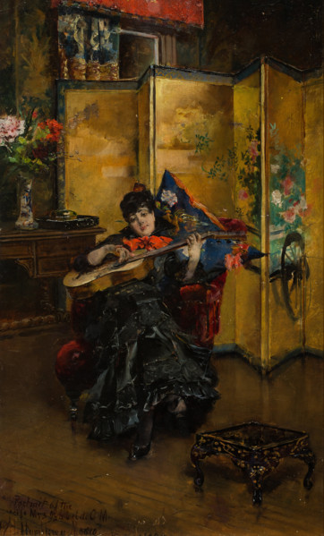 Portrait of Isabel de Cistué y Nieto, 1895. Creator: Moore, Henry Humphrey (1844-1926).