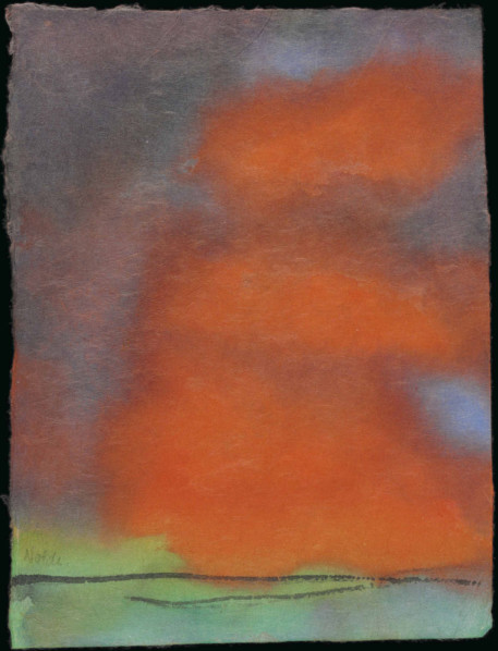 Landscape with high sky and red clouds, c1930-1935. Creator: Nolde, Emil (1867-1956).