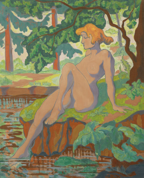 Bather dipping her foot, c1900. Creator: Ranson, Paul Elie (1864-1909).
