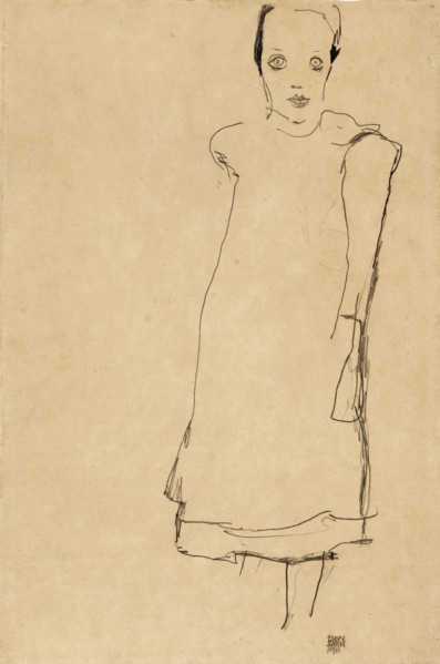 Standing girl, 1911. Creator: Schiele, Egon (1890-1918).