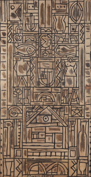 Universal Symmetrical Composition in Black and White, 1931. Creator: Torres-García, Joaquín (1874-1949).