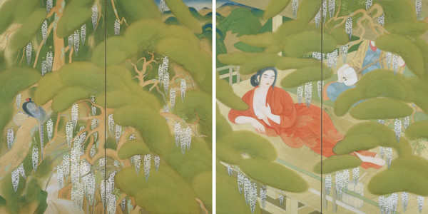 Serving Girl in a Spa, 1918. Creator: Tsuchida, Bakusen (1887-1936).