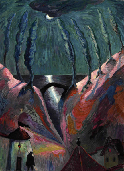Fantastic night, 1917. Creator: Werefkin, Marianne, von (1860-1938).
