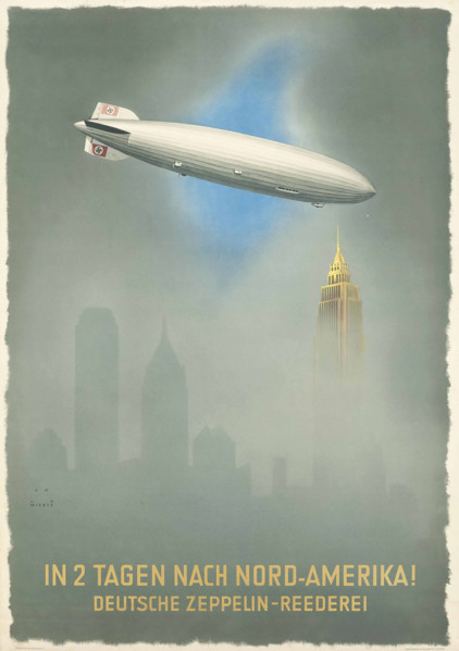 In 2 Days to North America! Deutsche Zeppelin-Reederei, c1936. Creator: Wiertz, Jupp (1888-1939).