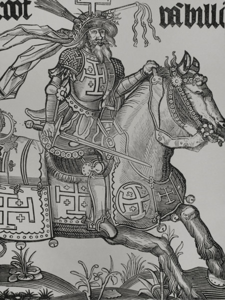 Godfrey of Bouillon, (1060-1100), military leader during the First Crusade, 15th century (1877).  Creator: Unknown.
