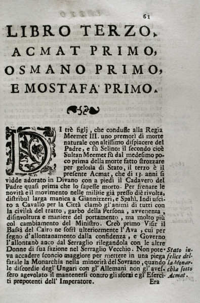 Mappamondo Istorico, Volume VI, Part II: Life of the Ottoman Emperors, 1722. Creator: Antonio Foresti.
