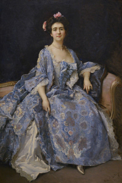 Portrait of Maria Hahn, the Painter's Wife, 1901.  Creator: Raimundo de Madrazo y Garreta.