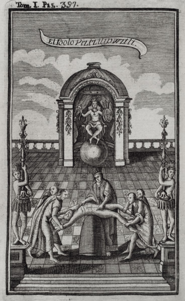 Idol Vitzliputzli (Huitzilopochtli), Mexican idol. 1771. Creator: Unknown.
