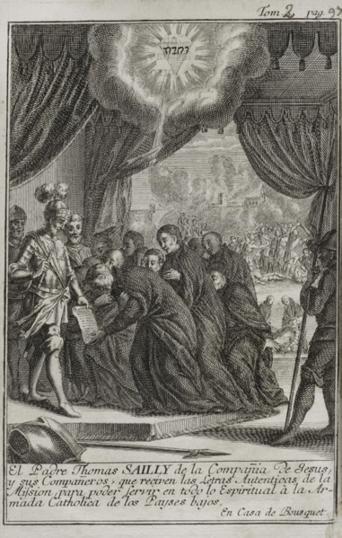 'Father Sailly and his Companions receiving the Authentic Letters of the Mission..., 1748.  Creator: Unknown.