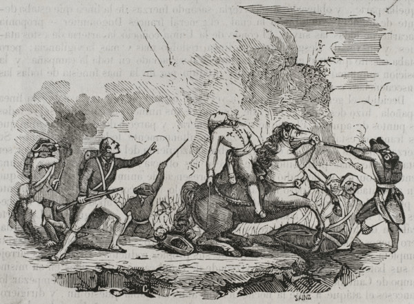 Death of Luis Fermin de Carvajal, 1st Count of La Union, (1752-1794), 1794 (1851).  Creator: Unknown.