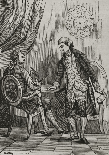 Domingo Iriarte and Barthelemy sign the Peace in Basel on 22 July 1795, (1851).  Creator: Unknown.